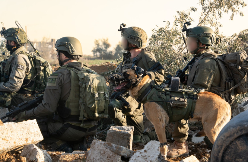  IDF troops operate in southern Gaza, January 26, 2024 (credit: IDF SPOKESPERSON'S UNIT)
