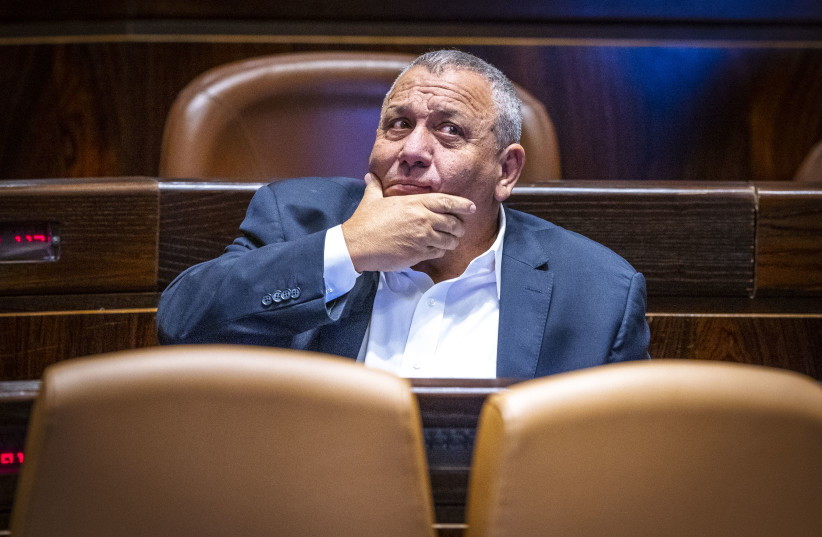  Gadi Eisenkot attends a discussion at the Knesset, in Jerusalem, on November 22, 2022 (credit: OLIVIER FITOUSSI/FLASH90)