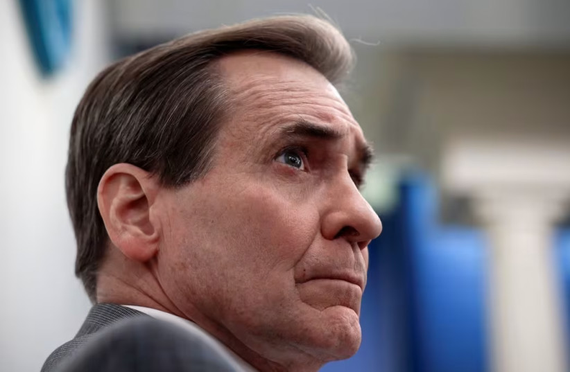  John Kirby, U.S. National Security Council Coordinator for Strategic Communications, listens during the press briefing at the White House in Washington, U.S., January 22, 2024 (credit: EVELYN HOCKSTEIN/POOL/REUTERS)