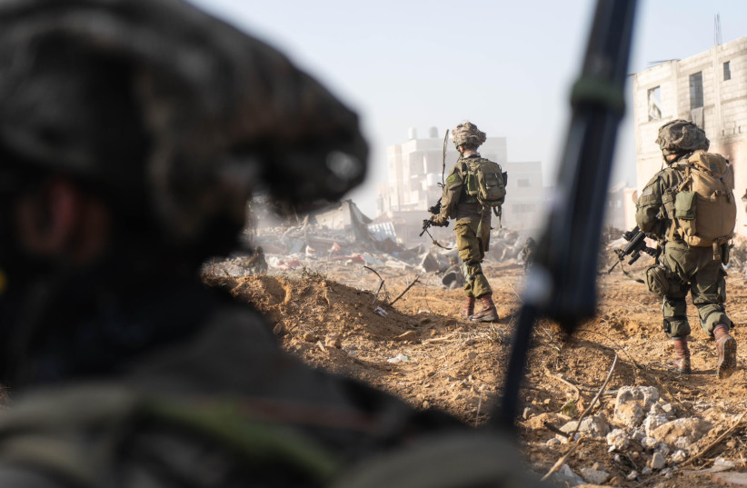  Israeli forces are seen operating in the Gaza Strip on January 29, 2024 (credit: IDF SPOKESPERSON'S UNIT)