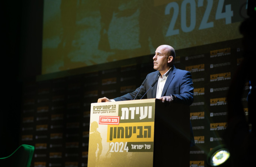  Brig. Gen. (res.) Amir Avivi speaks at the IDSF conference, Jan. 25, 2024. (credit: TAMIR HAION)