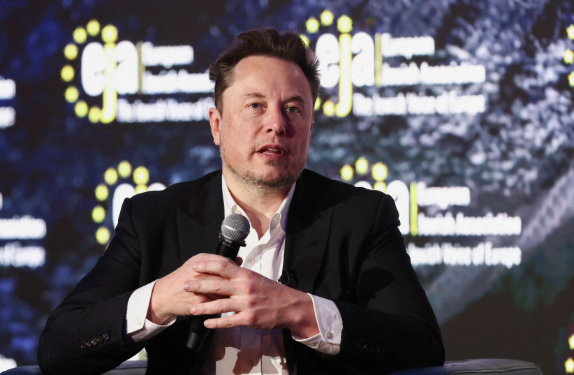 Billionaire businessman Elon Musk attends a conference organized by the European Jewish Association, in Krakow, Poland, January 22, 2024. (credit: REUTERS/LUKASZ GLOWALA)