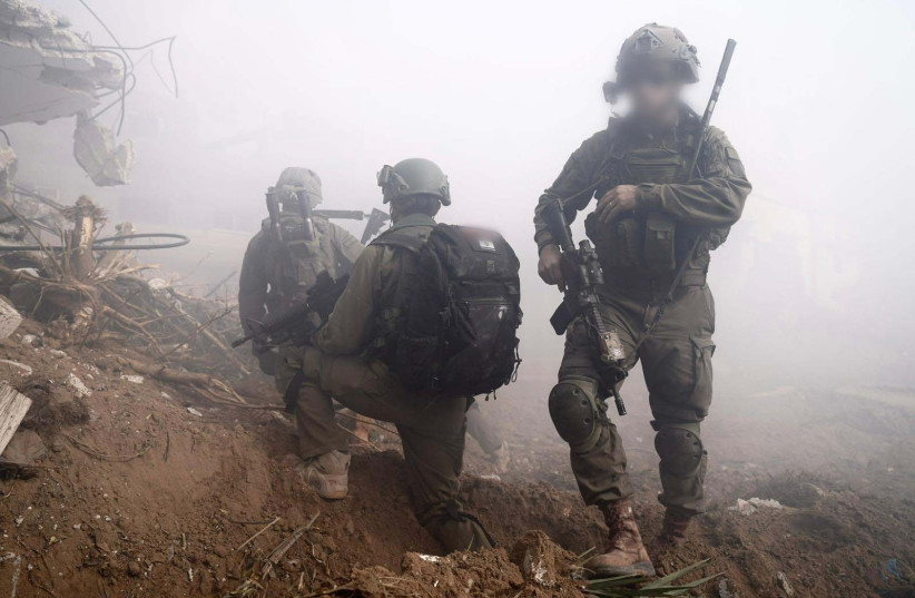  IDF soldiers operating in the Gaza Strip January 30, 2024 (credit: IDF SPOKESPERSON'S UNIT)