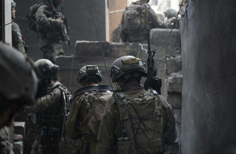  IDF troops are seen operating in the Gaza Strip. February 4, 2024. (credit: IDF Spokesperson’s Unit)