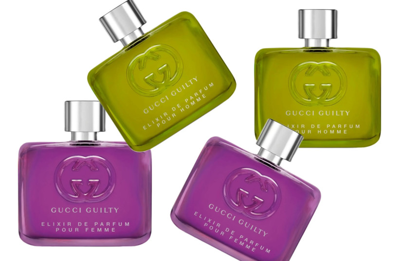  A meeting of the purple and green of Gucci's new fragrances (credit: PR)