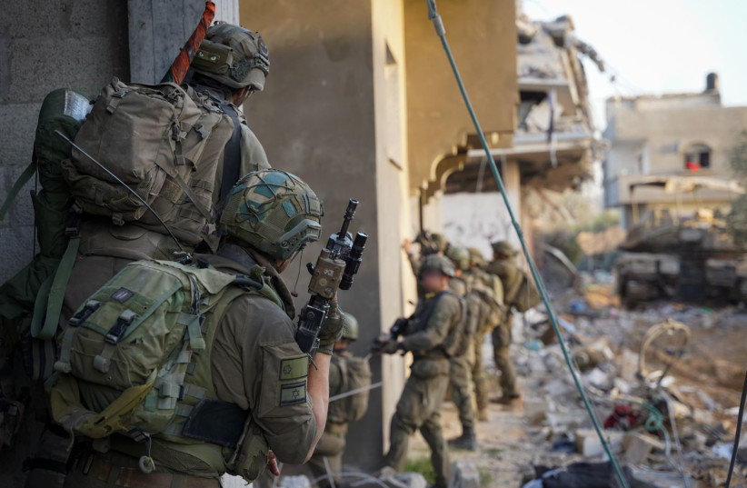  Israeli forces operate in Khan Yunis, Gaza's south, February 4, 2024 (credit: IDF SPOKESPERSON'S UNIT)