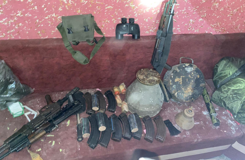 Weapons found by the IDF Paratroopers. January 6, 2024.  (credit: IDF SPOKESPERSON'S UNIT)