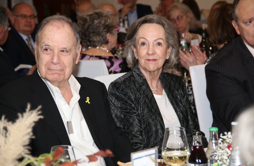  Former Israel Ambassador to the UN Dan Gillerman and his wife, Janice Gillerman, at IBCA's annual Balfour Dinner, February 1, 2024. (credit: Courtesy IBCA)