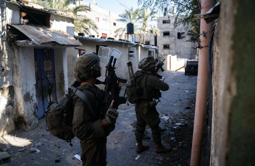 Israeli forces operate in the Gaza Strip on February 6, 2024 (credit: IDF SPOKESPERSON'S UNIT)