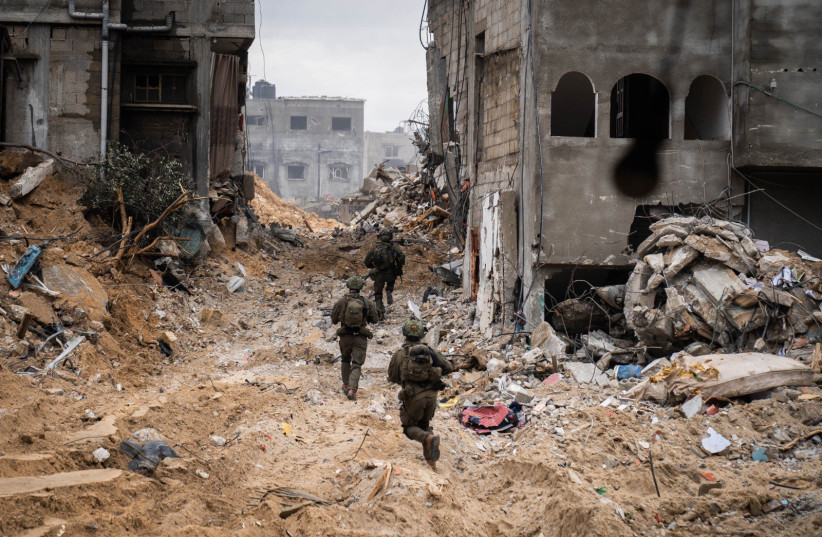  Israeli soldiers operate in the Gaza Strip, February 8, 2024 (credit: IDF SPOKESPERSON'S UNIT)