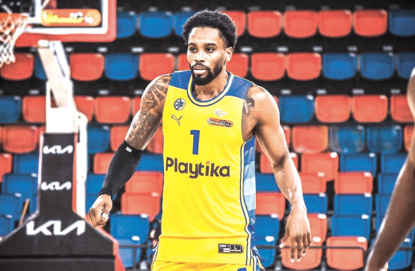  ANTONIUS CLEVELAND has made an impact with Maccabi Tel Aviv in limited playing time, and the 30-year-old guard has embraced his role with infectious positivity. (credit: YEHUDA HALICKMAN)