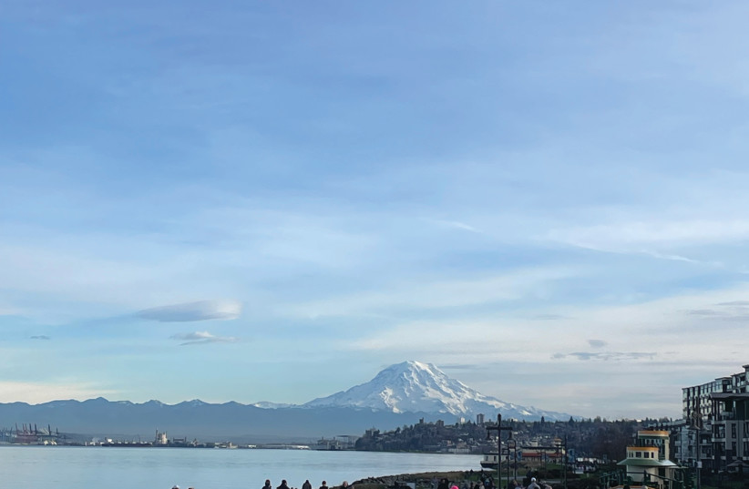  Point Ruston, with Mount Rainier (Mount Tacoma) in the distance (credit: LAURI DONAHUE)