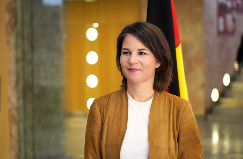  German Foreign Minister Annalena Baerbock in Tallinn, Estonia April 21, 2022.  (credit: REUTERS/JANIS LAIZANS)