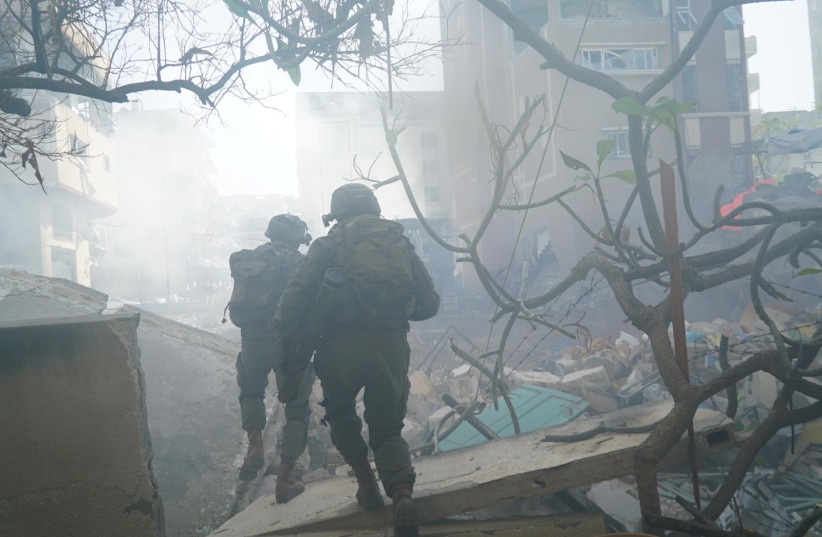  IDF soldiers operate in the Gaza Strip, February 13, 2024.  (credit: IDF SPOKESPERSON UNIT)