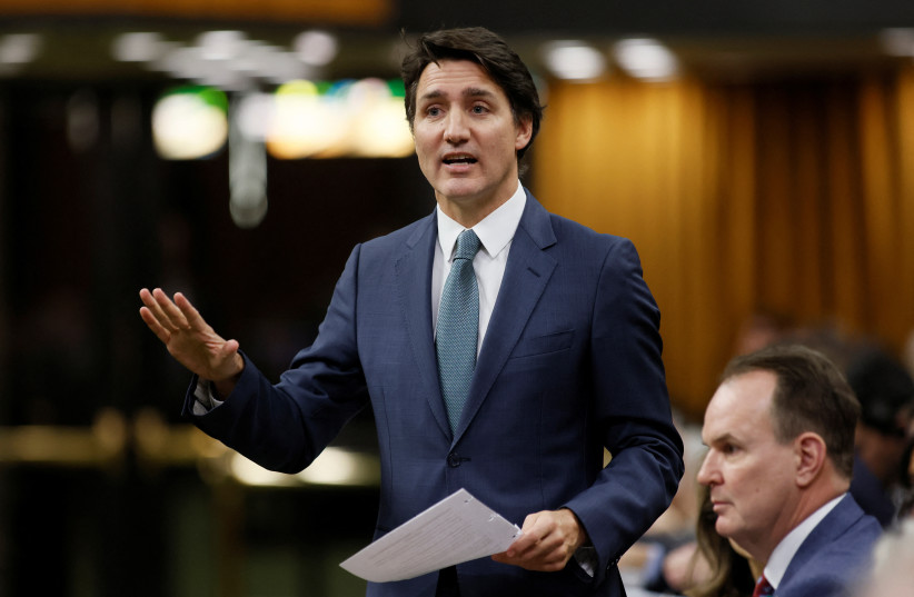  Canada's Prime Minister Justin Trudeau speaks during Question Period in the House of Commons on Parliament Hill in Ottawa, Ontario, Canada January 29, 2024 (credit: REUTERS/BLAIR GABLE)