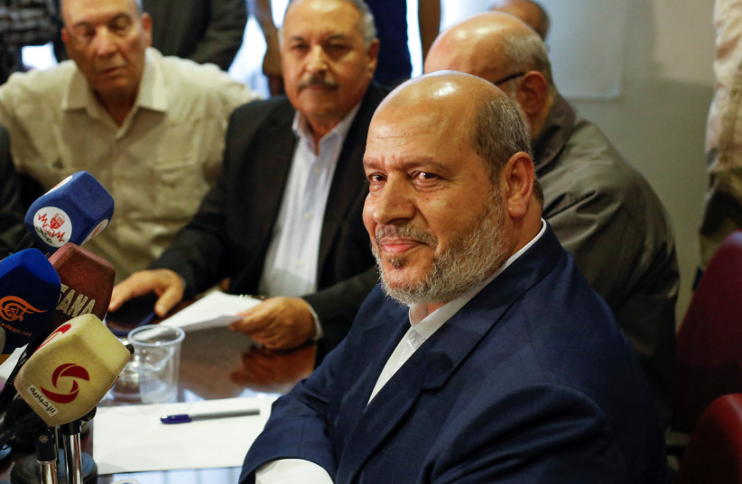  Hamas politburo member Khalil al-Hayya attends a news conference in Damascus, Syria October 19, 2022. (credit: REUTERS/YAMAM AL SHAAR)