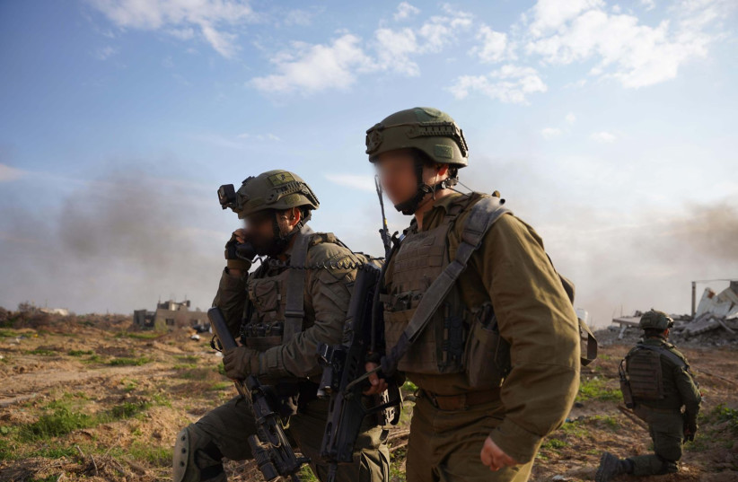  Israeli soldiers operate in the Gaza Strip, February 20, 2024 (credit: IDF SPOKESPERSON'S UNIT)