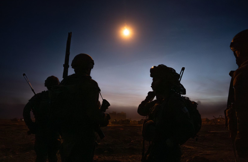 IDF troops operate in the Gaza Strip in the early morning hours on February 24, 2024. (credit: IDF SPOKESPERSON'S UNIT)