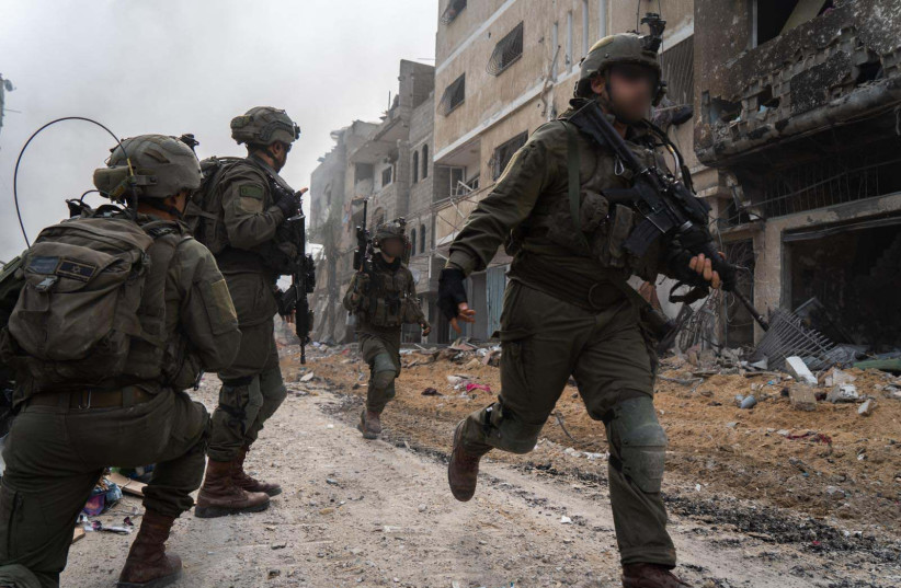  Israeli soldiers operate in the Gaza Strip on February 29, 2024  (credit: IDF SPOKESPERSON'S UNIT)