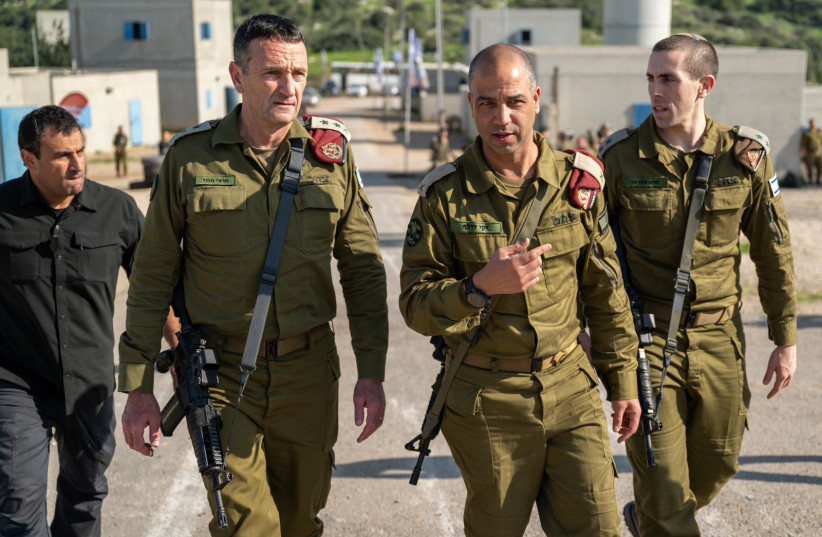  IDF Chief of Staff Herzi Halevi meeting with the Commander of the Central Command, Major General Yehuda Fox, March 1, 2024. (credit: IDF SPOKESPERSON UNIT)
