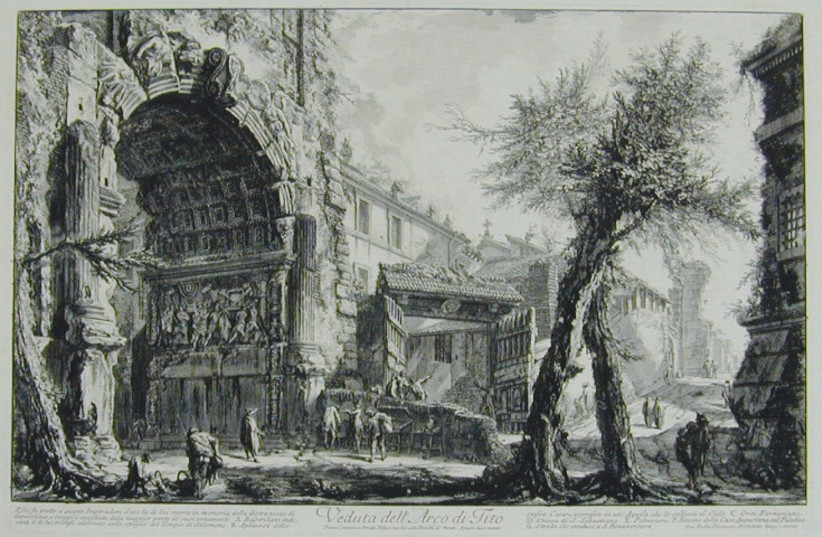 Giovanni Battista Piranesi 'The Views' Arch of Titus. (credit: Haifa Museums)