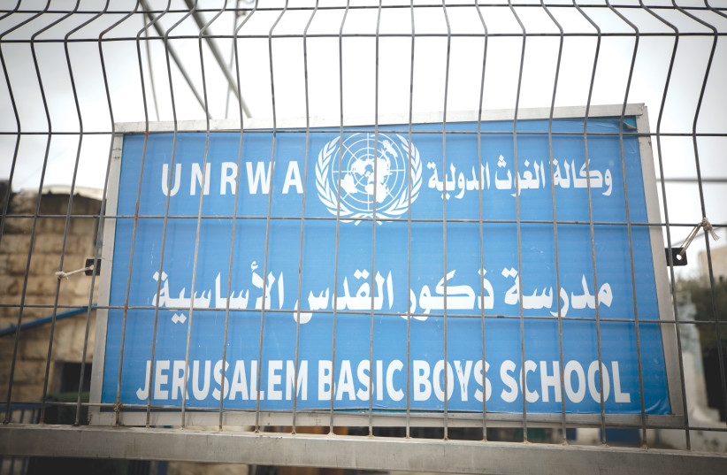  AN UNRWA-FUNDED school in east Jerusalem: Numerous reviews by specialized bodies, including studies by IMPACT-se and UN Watch, have exposed hate-filled educational materials in UNRWA schools that directly promote violence and jihad against Israel, the writer notes. (credit: JAMAL AWAD/FLASH90)