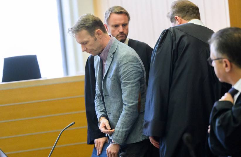  A man, a suspect in the disappearance of British toddler Madeleine McCann in Portugal, arrives with his lawyers Dennis Bock, Friedrich Fuelscher and Atilla Aykac for the start of his trial in Germany on unrelated sexual assault charges in Braunschweig, Germany, February 16, 2024.  (credit:  Julian Stratenschulte/Pool via REUTERS)