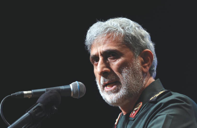BRIGADIER GENERAL Esmail Qaani, jefe de la Fuerza Quds de la Guardia Revolucionaria. La conexión iraní debería estar en primer plano en las declaraciones israelíes, dice el escritor (credit: WEST ASIA NEWS AGENCY/REUTERS)
