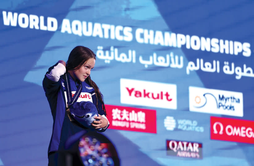  La nadadora israelí Anastasia Gorbenko. (credit: MARKO DJURICA/REUTERS)