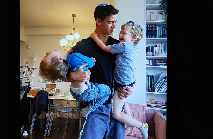 YOSEF HOLDING his two nephews, Adin, 3 (left) and Liam, 5: Shira & Yonatan's sons. ‘Yosef was a very involved, fun uncle. The kids don’t fully realize yet what they lost – cousins…’ (credit: Shira Ephrat)