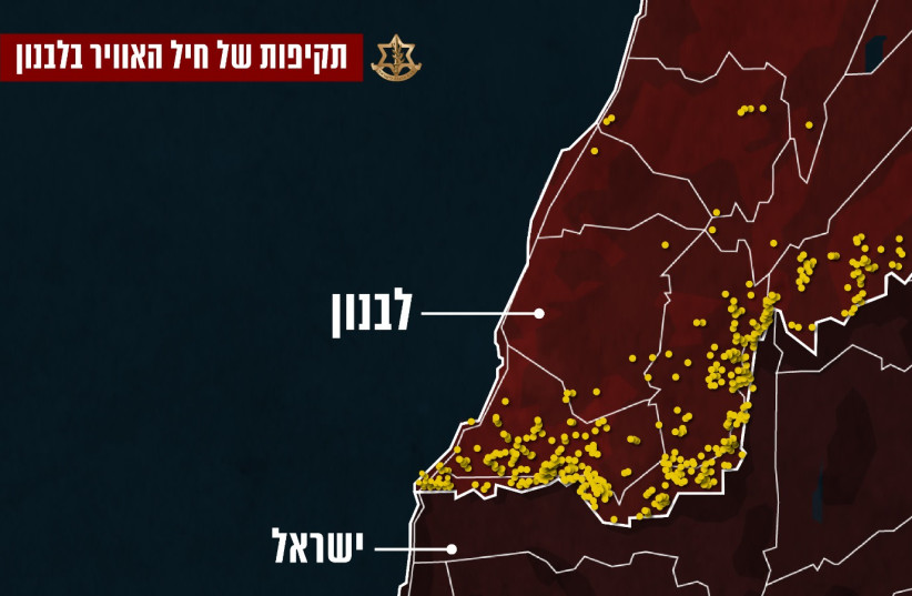  War by the numbers: IDF struck 4,500 Hezbollah targets in Lebanon, Syria (credit: IDF SPOKESPERSON'S UNIT)