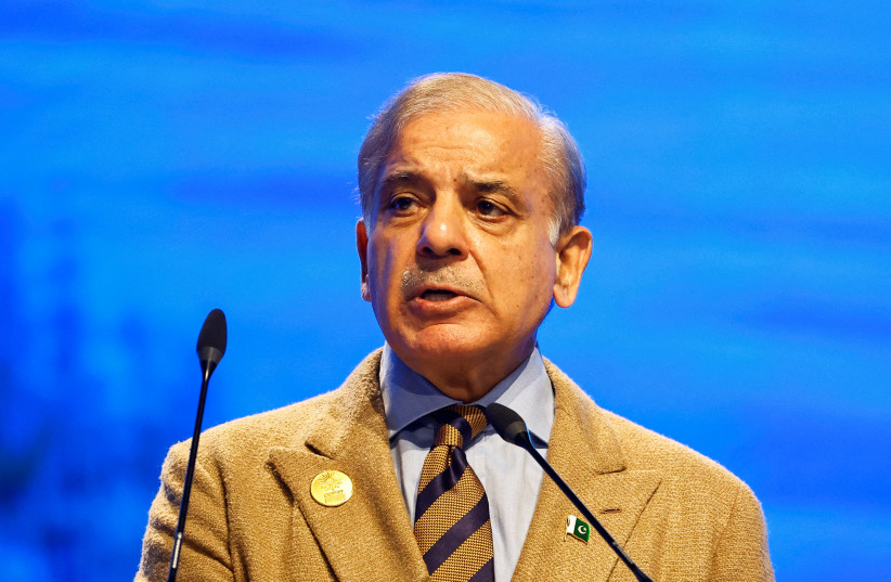  Pakistan's Prime Minister Shehbaz Sharif speaks during the COP27 climate summit in Egypt's Red Sea resort of Sharm el-Sheikh, Egypt November 8, 2022.  (credit: THAIER AL-SUDANI/REUTERS)