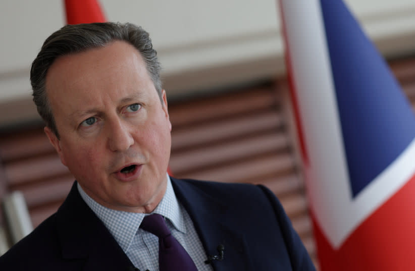  El ministro británico de Asuntos Exteriores Cameron habla durante una entrevista en Estambul (credit: REUTERS)