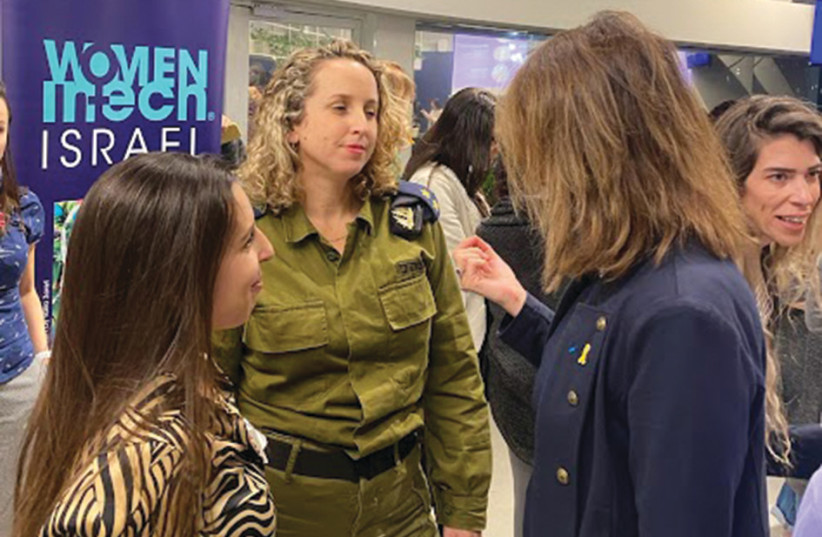  LT.-COL. HADAR HEXTER-ALON (R), deputy gender adviser to the Chief of Defense staff, captivated a packed audience at a Women In Technology-Israel event in Tel Aviv this past Sunday.  (credit: WIT-Israel)