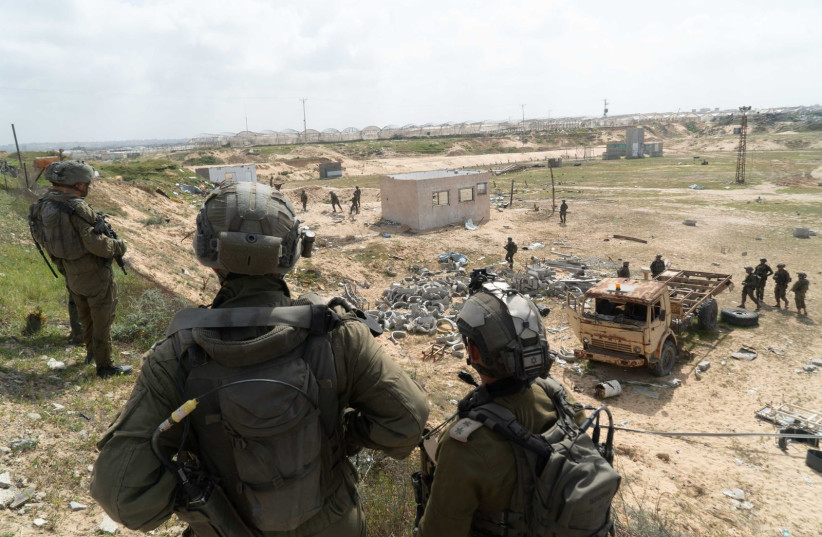  IDF troops operate in the Gaza Strip. March 17, 2024.  (credit: IDF SPOKESPERSON'S UNIT)