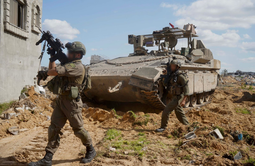   IDF troops operate in the Gaza Strip. March 17, 2024.  (credit: IDF SPOKESPERSON'S UNIT)
