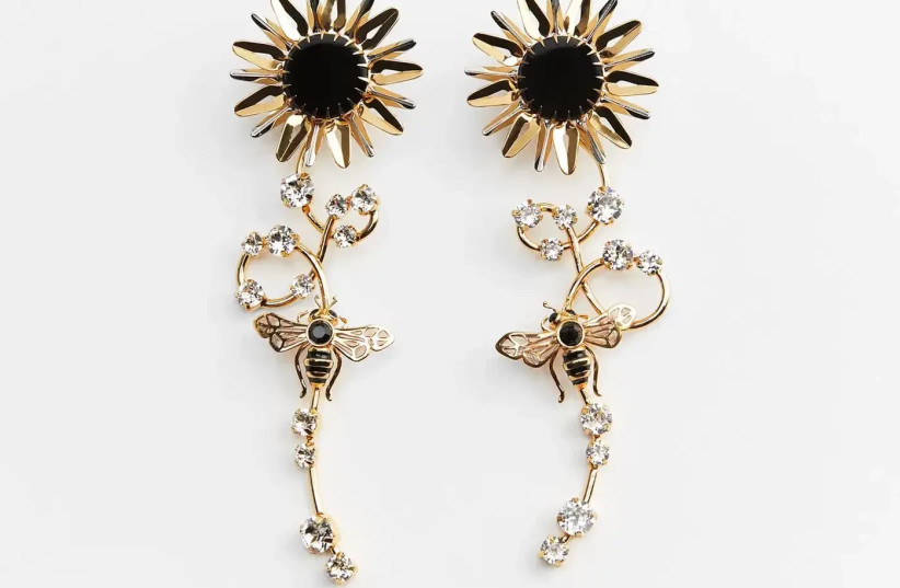  zara elie top earrings in a bee and flower design NIS 659 (credit: PR)