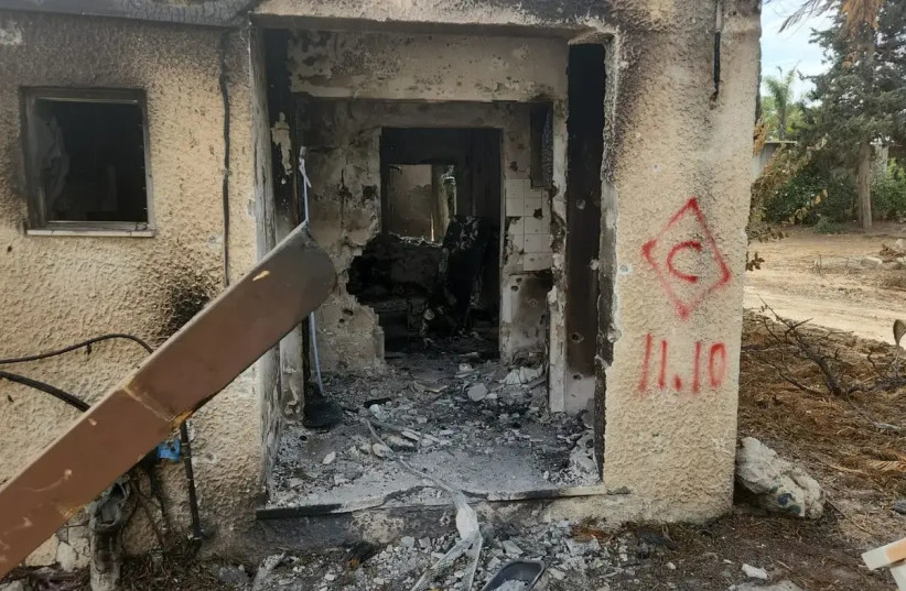 Destruction in Kfar Gaza. Someone asked the deceased if they support Netanyahu or oppose him?