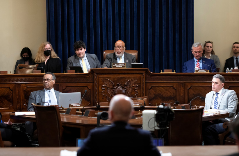 US Committee Chairman Rep. Bennie Thompson (D-MS) speaks as US Homeland Security Secretary Alejandro Mayorkas testifies before a House Appropriations subcommittee at the US Capitol in Washington, US, April 27, 2022.