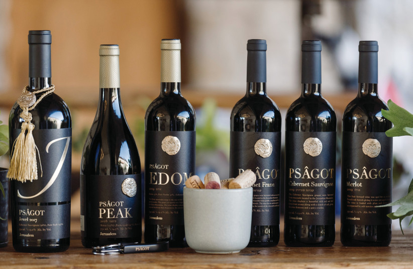  PSAGOT PRODUCES a full range of quality wines with striking black labels. (credit: Adi Pasder)