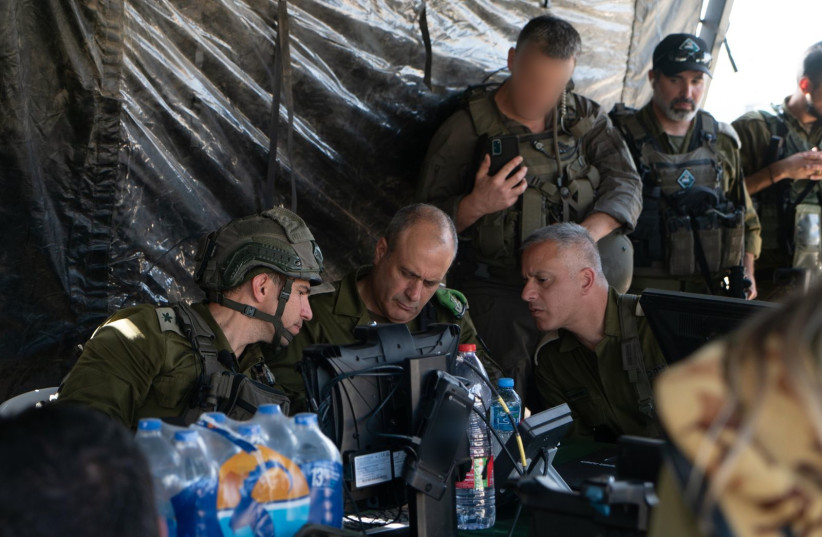  IDF Central Command commander at the scene of terrorist attack, March 28, 2024 (credit: IDF SPOKESPERSON UNIT)