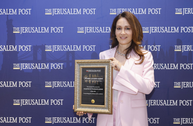  Batia Ofer receives the Champion of Tolerance award on March 27, 2024. (credit: MARC ISRAEL SELLEM)