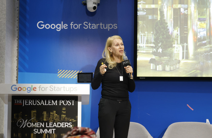  Alisa Givertz presenting her company, Liquid 360, during the 2024 Next-Gen Women’s Entrepreneurship Award powered by The Luzzatto Group at The Jerusalem Post’s Women Leaders Summit. (credit: MARC ISRAEL SELLEM)