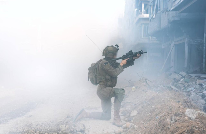 Israeli soldiers operate in the Gaza Strip, April 3, 2024 (credit: IDF SPOKESPERSON'S UNIT)