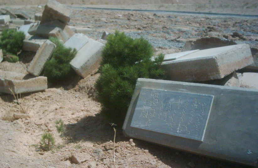  A desecrated Baha’i cemetery near Najafabad where the burial ground was reportedly bulldozed. (credit: Reprinted with permission of the Baha’í International Community)