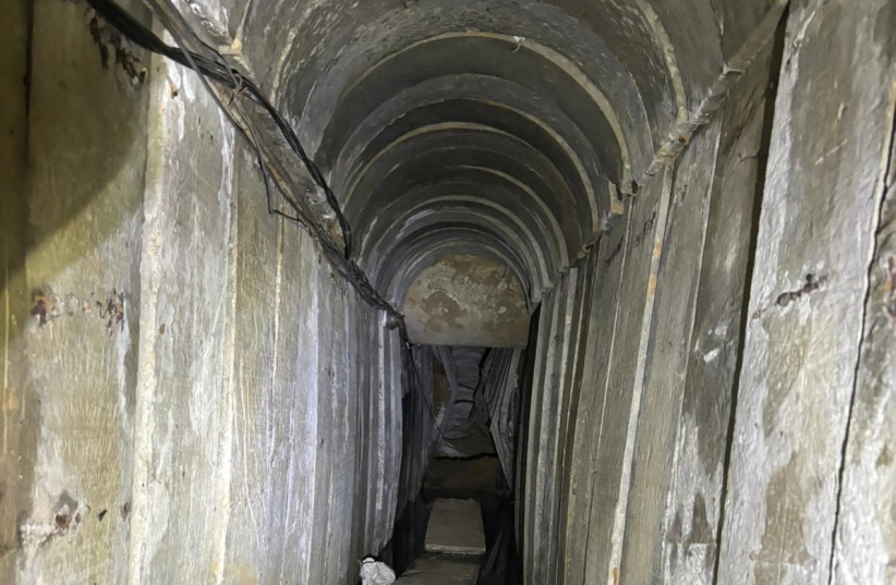  IDF finds 900-meter-long terror tunnel in the Gaza Strip. April 7, 2024. (credit: IDF SPOKESPERSON'S UNIT)