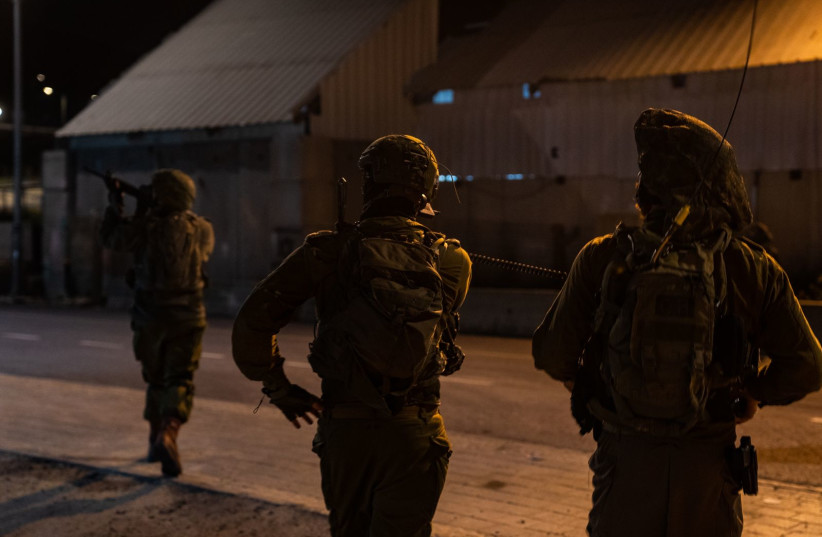  IDF troops operate in the West Bank. April 8, 2024. (credit: IDF SPOKESPERSON'S UNIT)