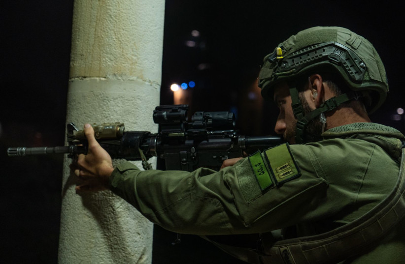 IDF forces night operation in the West Bank, April 9, 2024. (credit: IDF SPOKESPERSON'S UNIT)