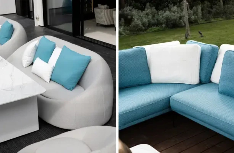  The balcony as a living room. Lorraine and Dubela sofas by Niso luxury furniture (credit: PR)