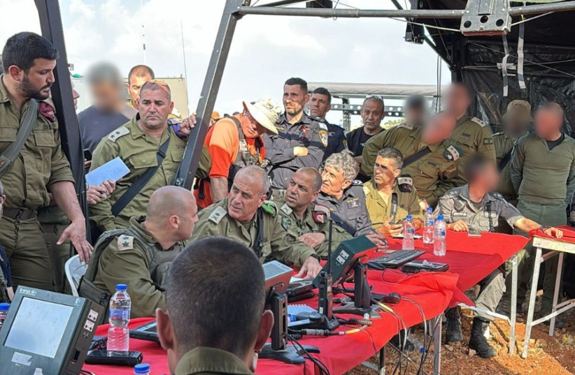  Major West Bank commanders leading the search for Binyamin Achimair in the Wet Bank, April 12, 2024. (credit: IDF SPOKESPERSON UNIT)
